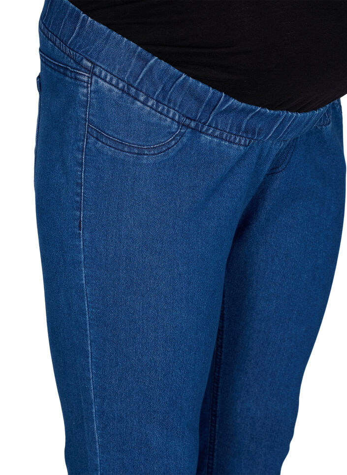 Pregnancy jeggings with back pockets, Blue, Packshot image number 2
