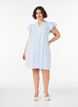 Striped cotton dress with ruffles and an A-line fit, Light Blue, Model image number 1