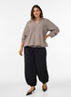 Balloon silhouette blouse with V-neck, Beige, Model image number 1
