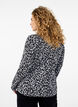 Long-sleeved blouse with leopard print, Dark Grey, Model image number 2