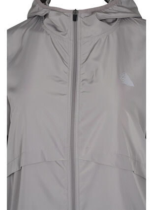 Sports jacket with hood and reflector, Grey Silver, Packshot image number 2
