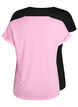 2-pack short-sleeved t-shirts, Pink, Packshot image number 1