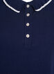 Polo shirt with rhinestone buttons and ruffle detail, Blue, Packshot image number 2