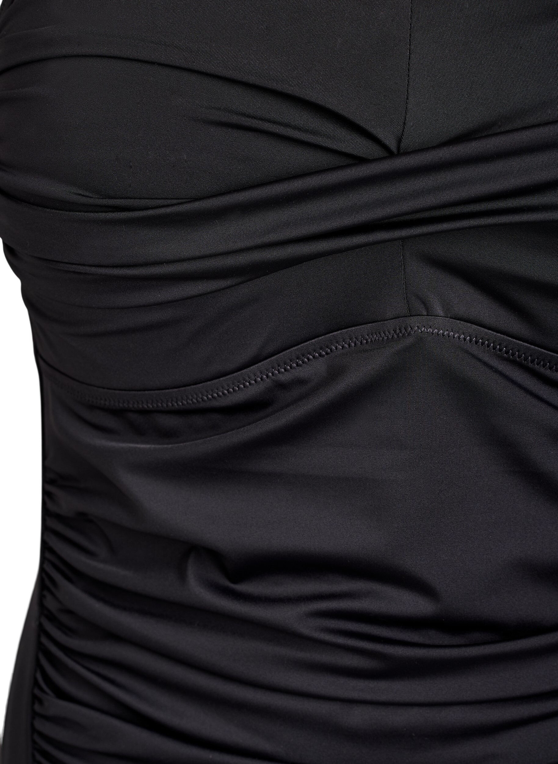 ZizzifashionStrapless swimsuit with draping and padded cups, Black, Packshot image number 2