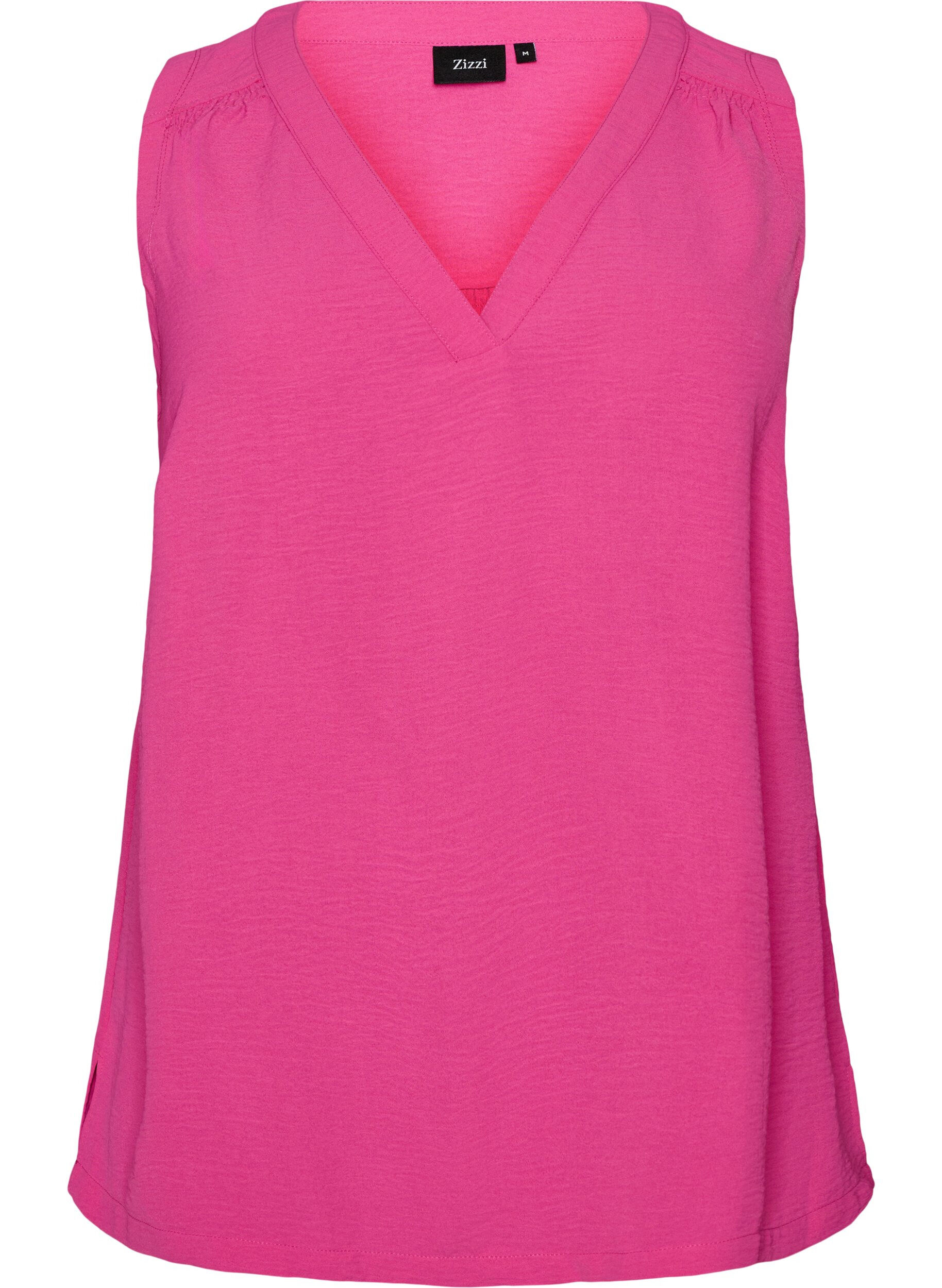 ZizzifashionSleeveless top with wrinkle details, Rose, Packshot image number 0
