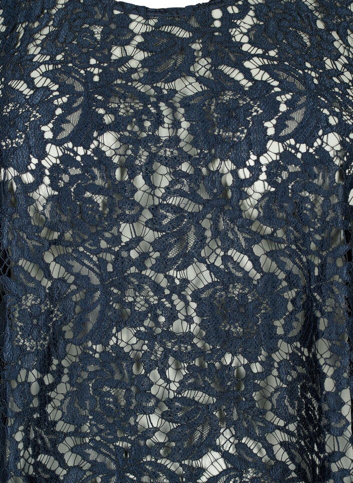 FLASH - Long sleeve lace blouse, Sky Captain, Packshot image number 2