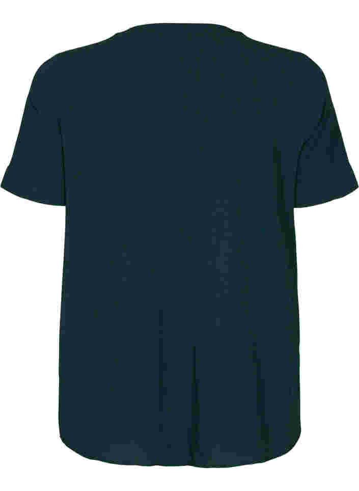 Short-sleeved v-neck blouse, Scarab, Packshot image number 1