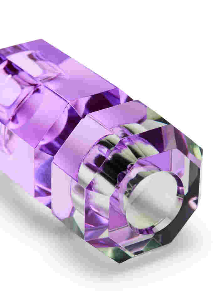 Crystal candle holder, Olive/Violet, Packshot image number 2