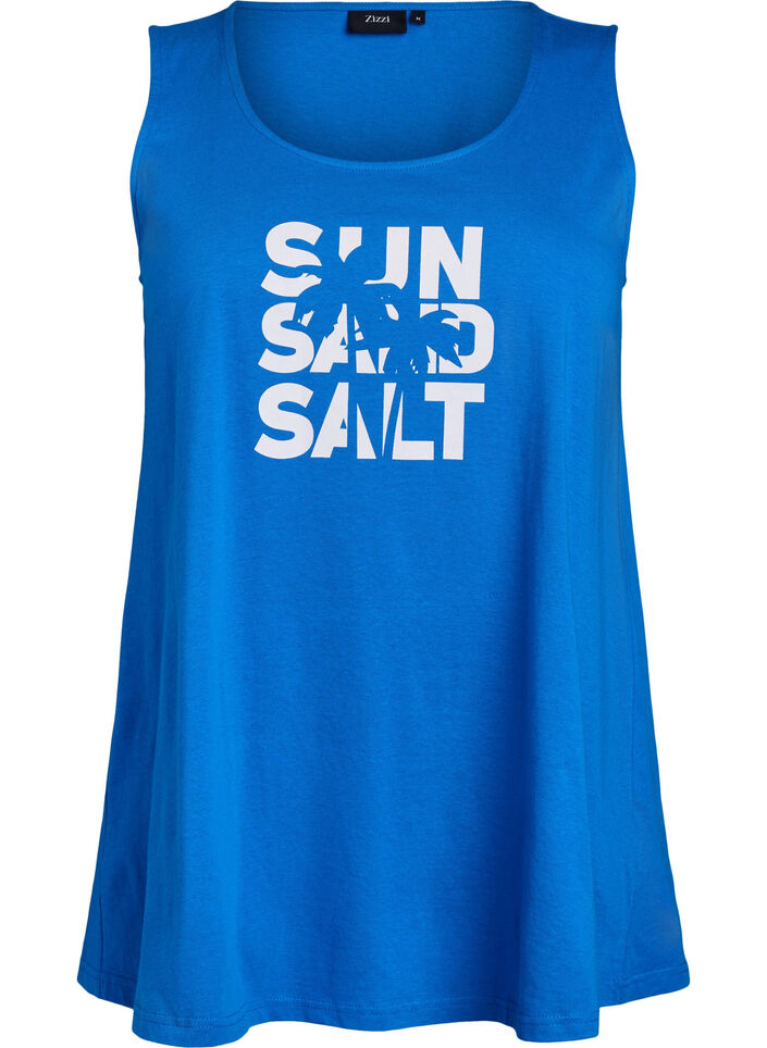 Cotton top with a-shape, Blue, Packshot image number 0