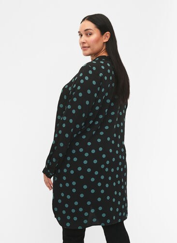 FLASH - Dotted tunic with long sleeves, Dot, Model image number 1