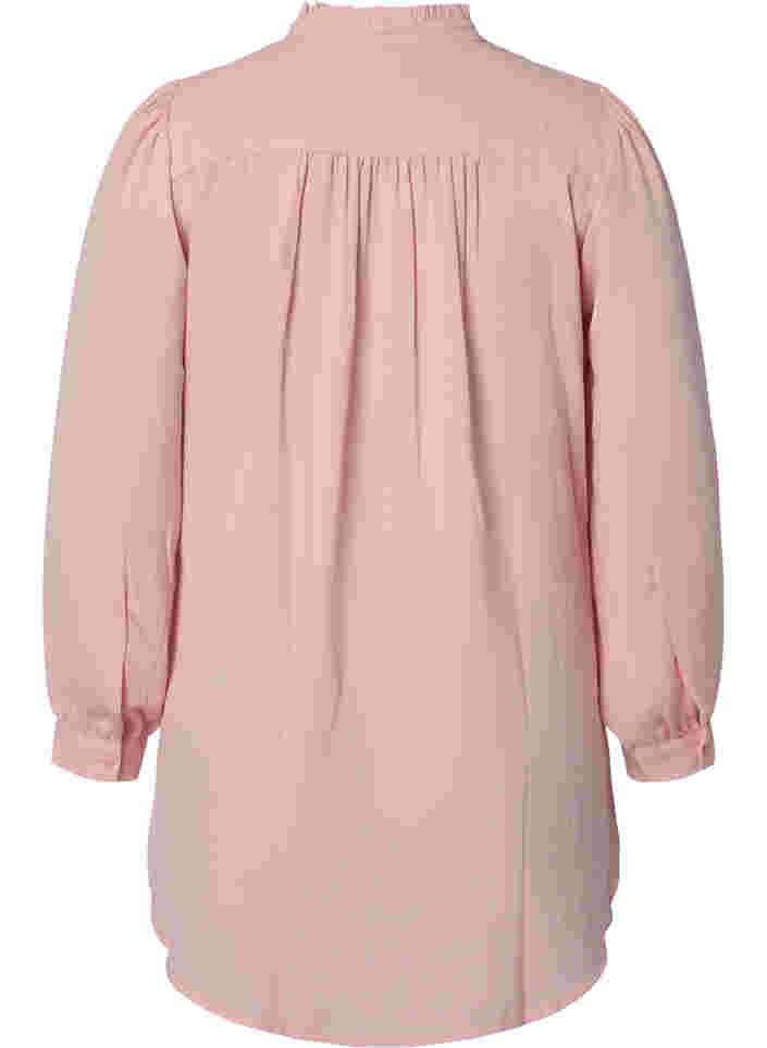 Long-sleeved tunica with ruffle collar, Strawberry Cream, Packshot image number 1