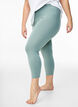 Basic 3/4-length viscose leggings, Green, Model image number 0
