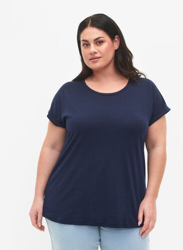 2-pack short-sleeved t-shirts, Black / Navy Blazer, Model image number 0
