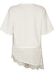 Jersey blouse with a layered look and lace, Vanilla, Packshot image number 1