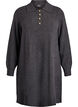 Short knit dress with polo collar and buttons, Dark Grey, Packshot image number 0