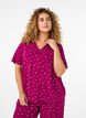 Viscose nightshirt with heart print, Red, Model image number 0
