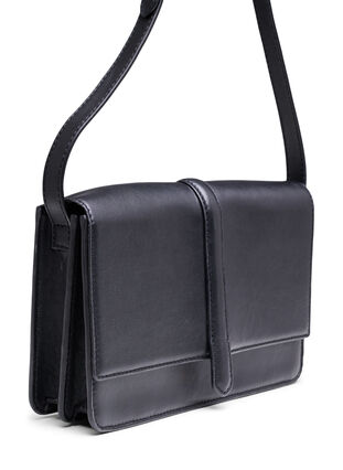 Shoulder bag in leather, Black, Packshot image number 2