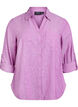 Shirt in linen and viscose with 3/4 sleeves, Purple, Packshot image number 0