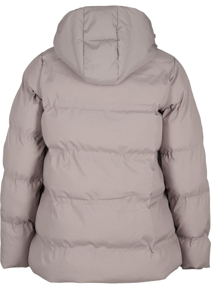 Short puffer jacket with hood, Beige, Packshot image number 1