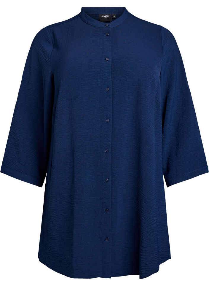 FLASH - Tunic with 3/4 sleeves, Blue, Packshot image number 0