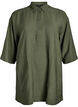 Tunic in viscose with pockets and collar, Green, Packshot image number 0