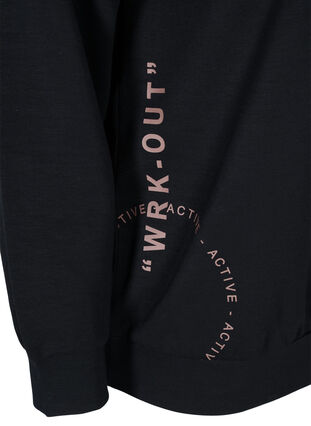 High-neck sweatshirt with zip, Black, Packshot image number 3