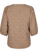 3/4 sleeve cotton blouse with polka dots, Coca Mocha Dot , Packshot image number 1
