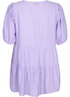 A-line viscose tunic with lace-up detail, Purple, Packshot image number 1