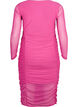 Tight-fitting dress with drapings, Fuchsia Red, Packshot image number 1