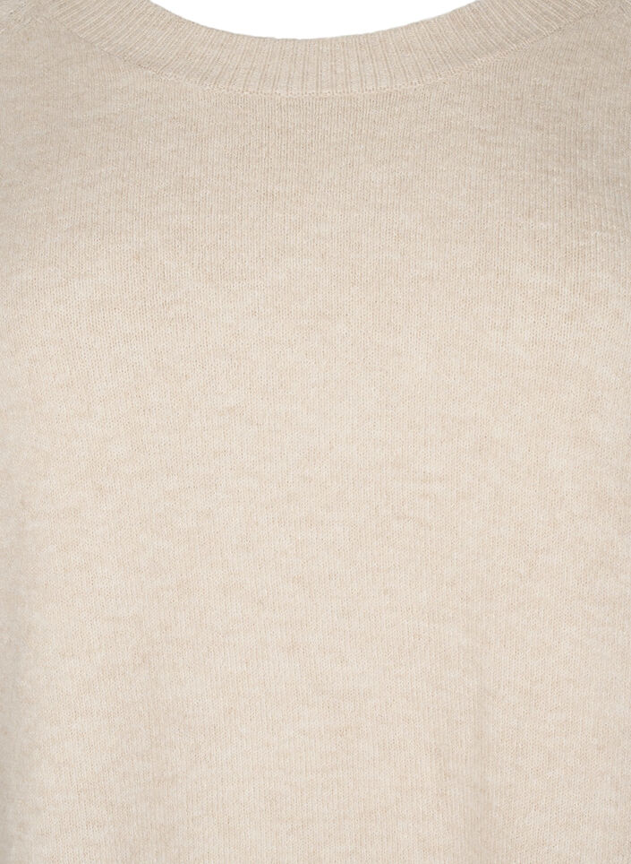 Knitted blouse with bead details, Pumice Stone Mel., Packshot image number 2