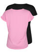 2-pack short-sleeved t-shirts, Pink, Packshot image number 1