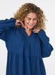 A-line dress with an empire line, Blue, Model image number 3