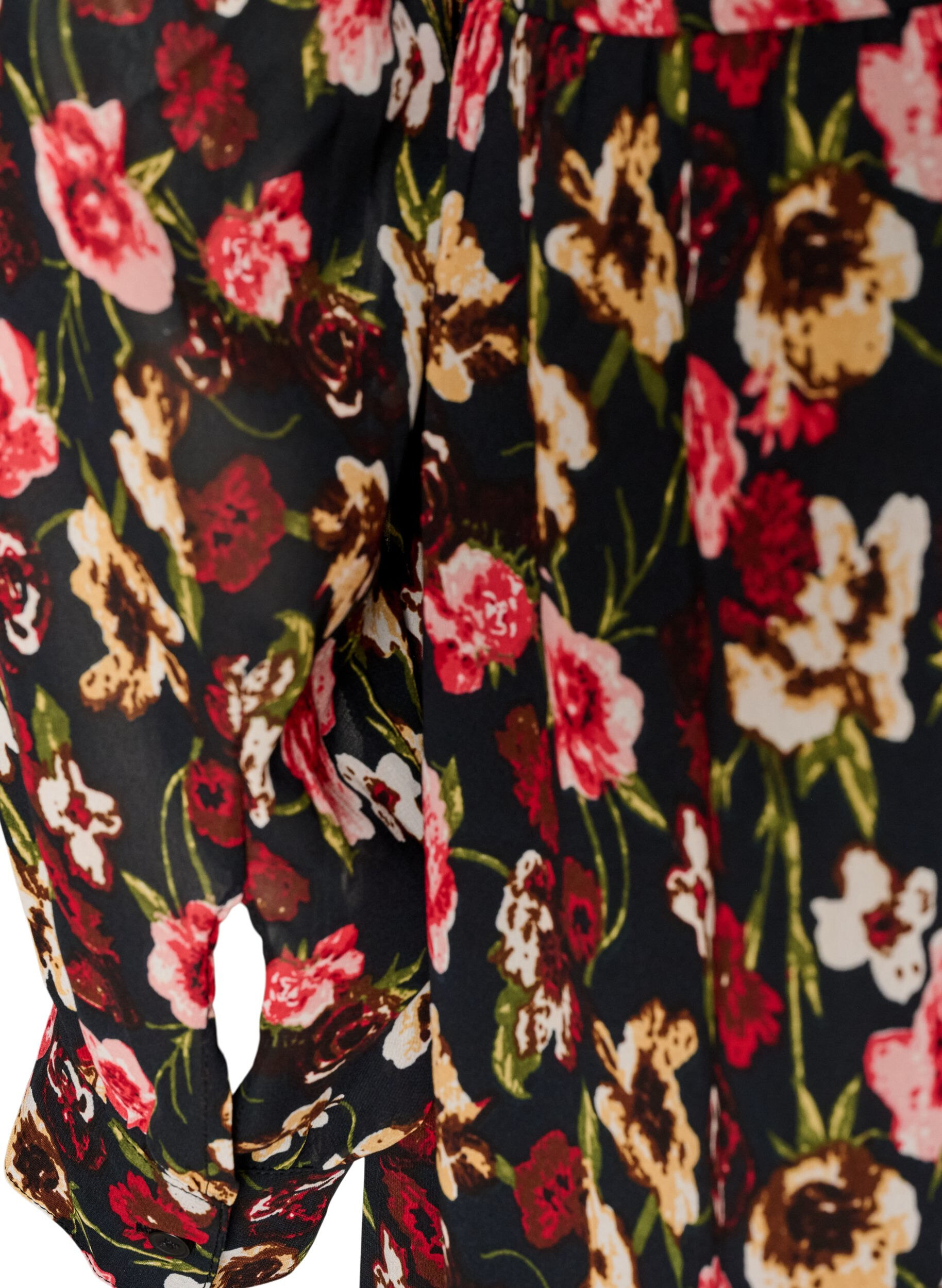 ZizzifashionDress with all-over print and a ruffle layer, Black, Packshot image number 3