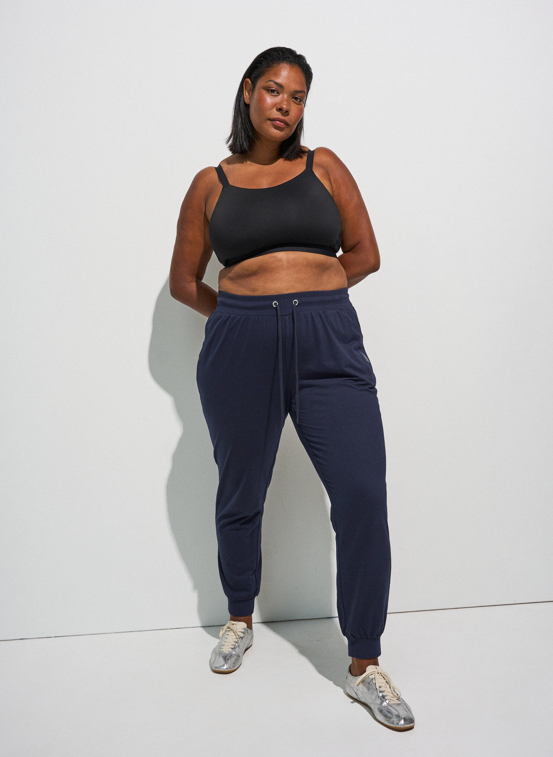 ZizzifashionLoose workout trousers with pockets, Blue, Model image number 1