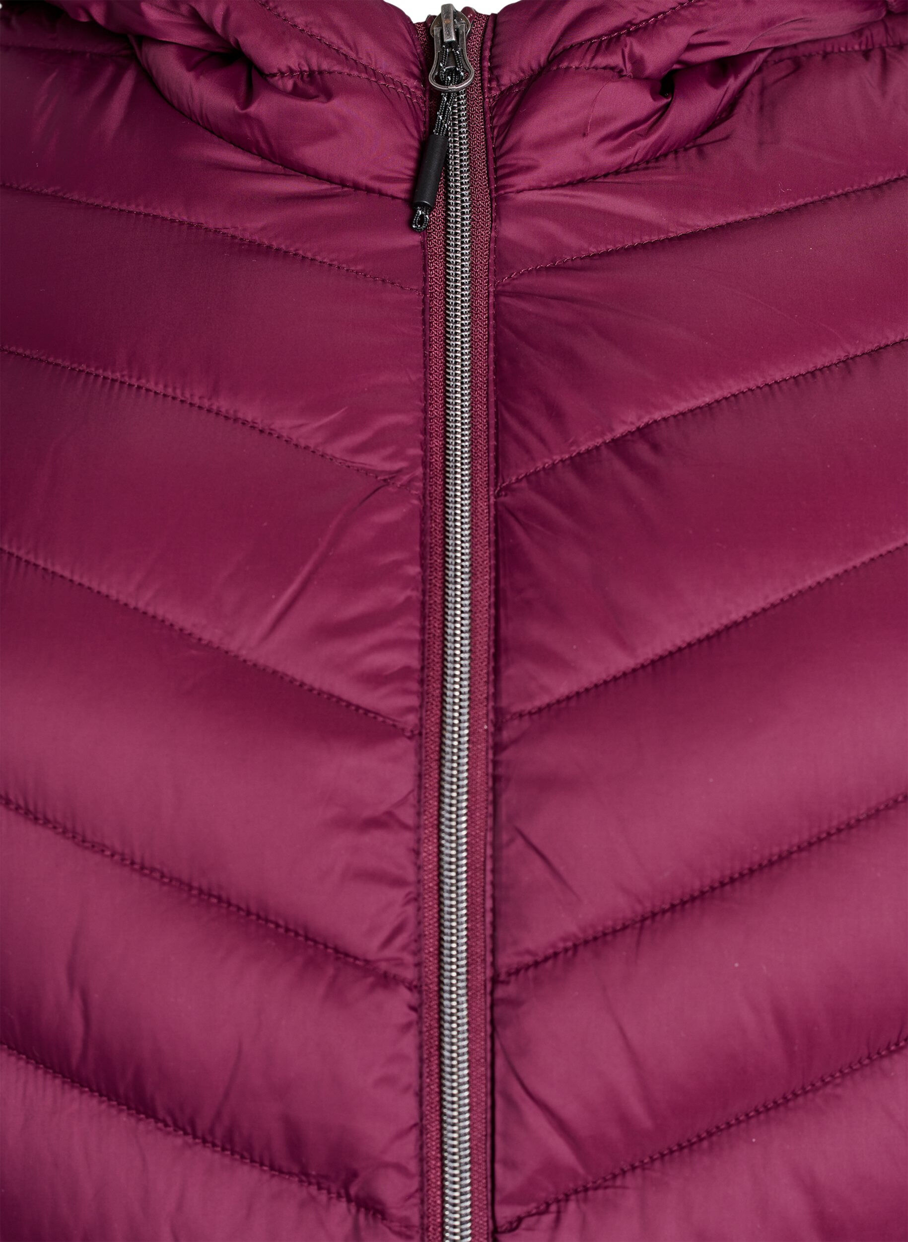 Zizzifashion Lightweight jacket with hood, Dark Bordeaux, Packshot image number 2