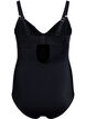 Swimsuit with underwire and draping, Black, Packshot image number 1