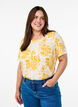 T-shirt with floral print, Yellow, Model image number 0