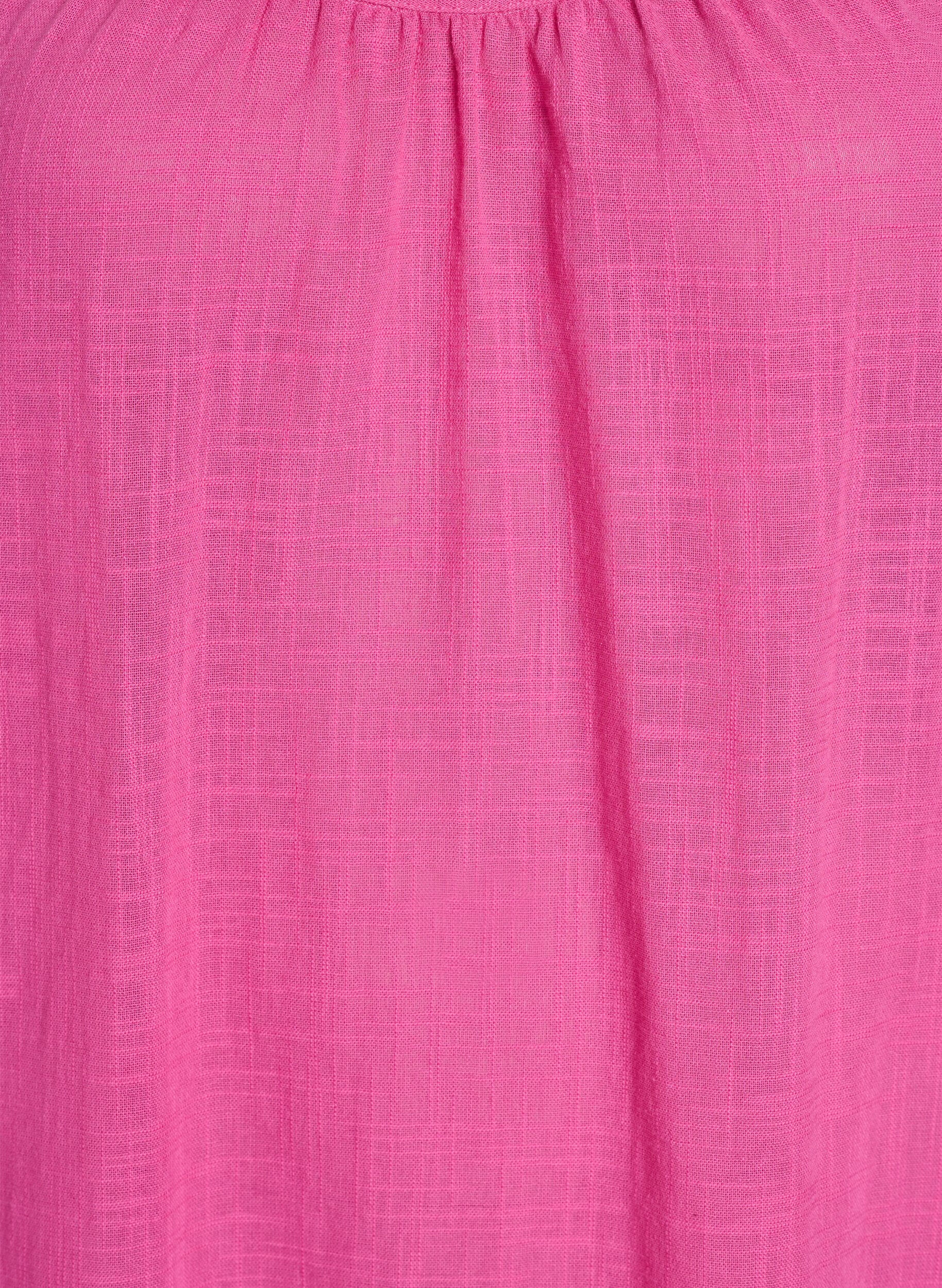 Zizzifashion FLASH - Midi-length cotton strap dress, Pink, Packshot image number 2