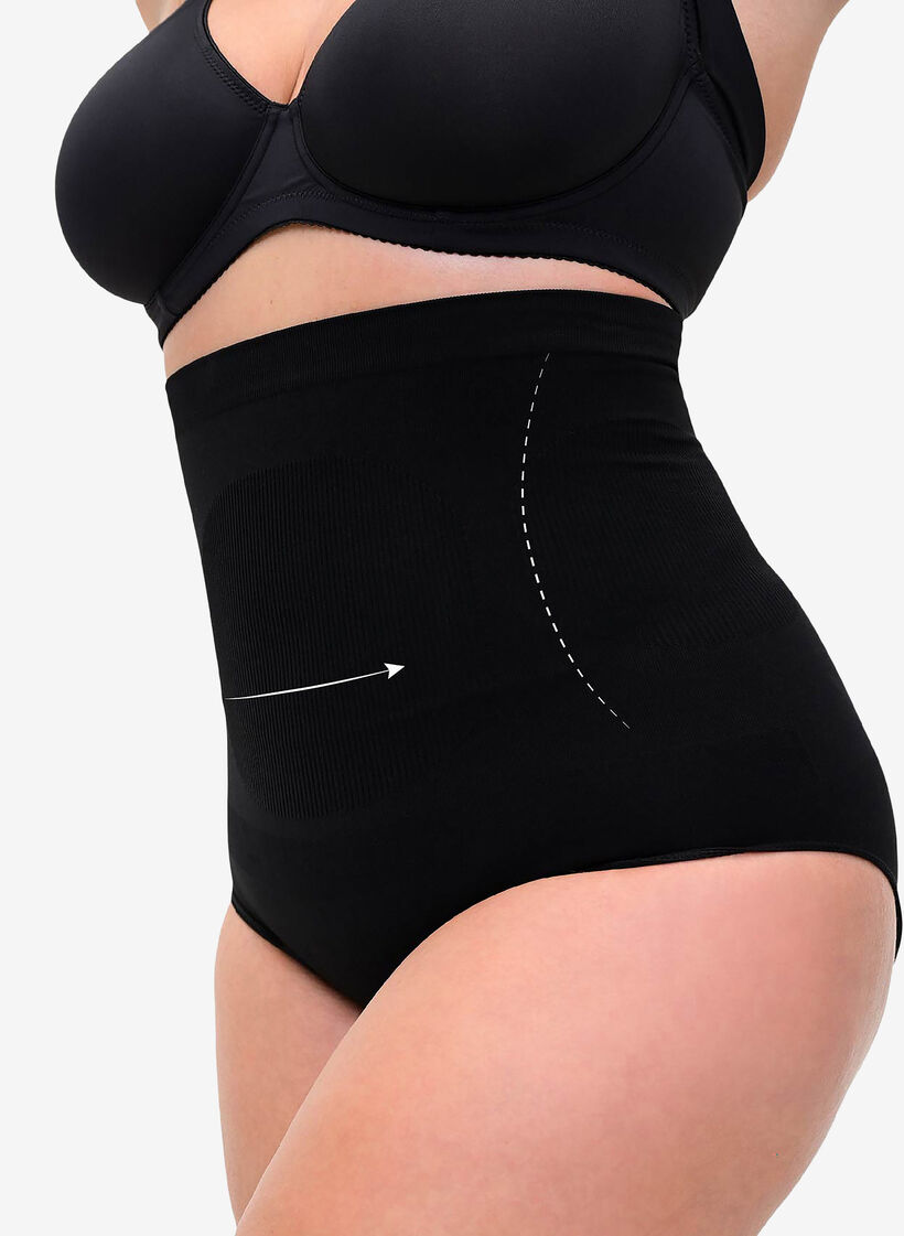 High waisted shapewear underwear, Black, Model image number 0