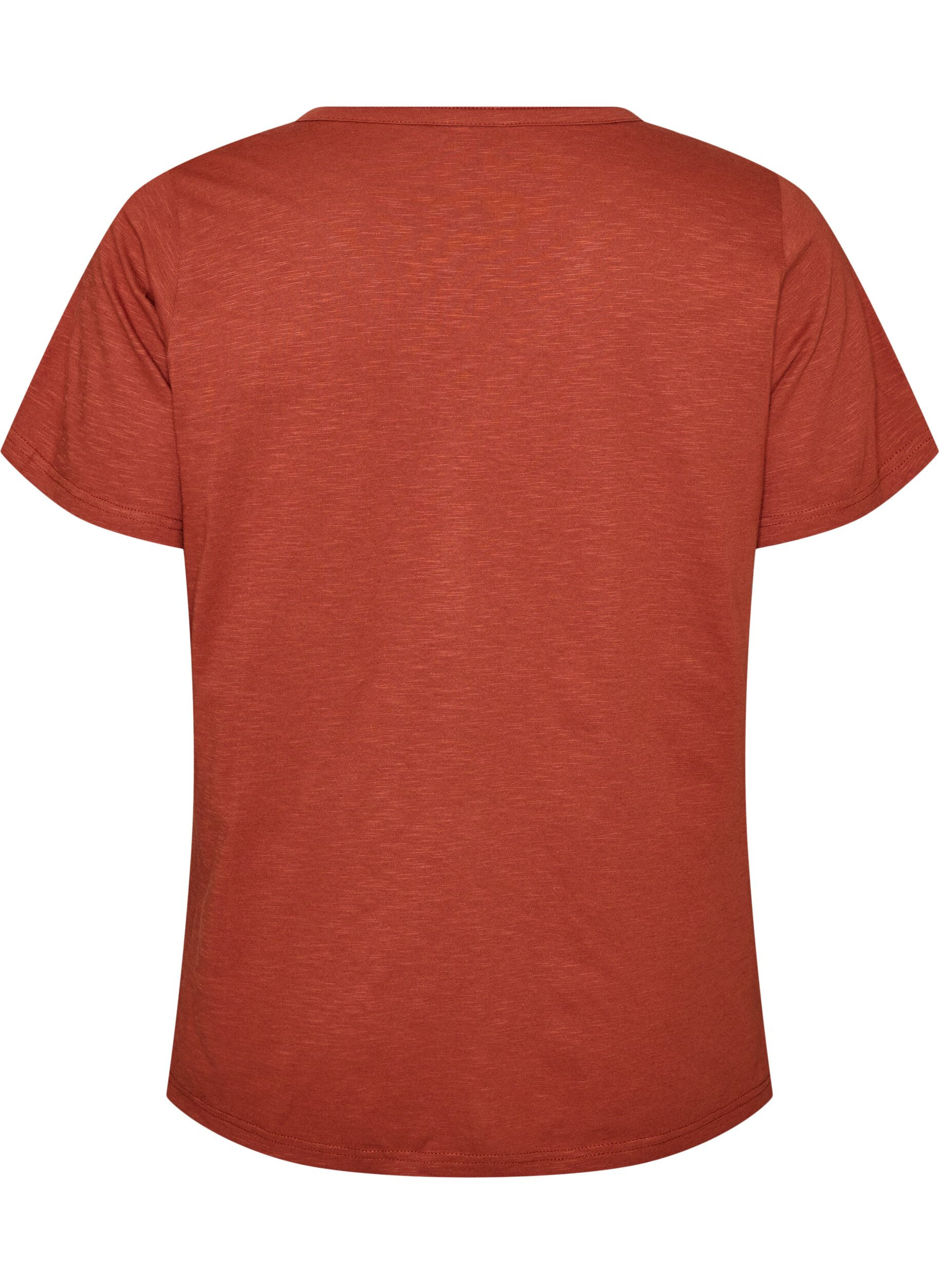 ZizzifashionT-shirt with button detail, Brown, Packshot image number 1