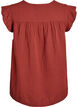 Sleeveless top in cotton muslin with ruffles, Red, Packshot image number 1