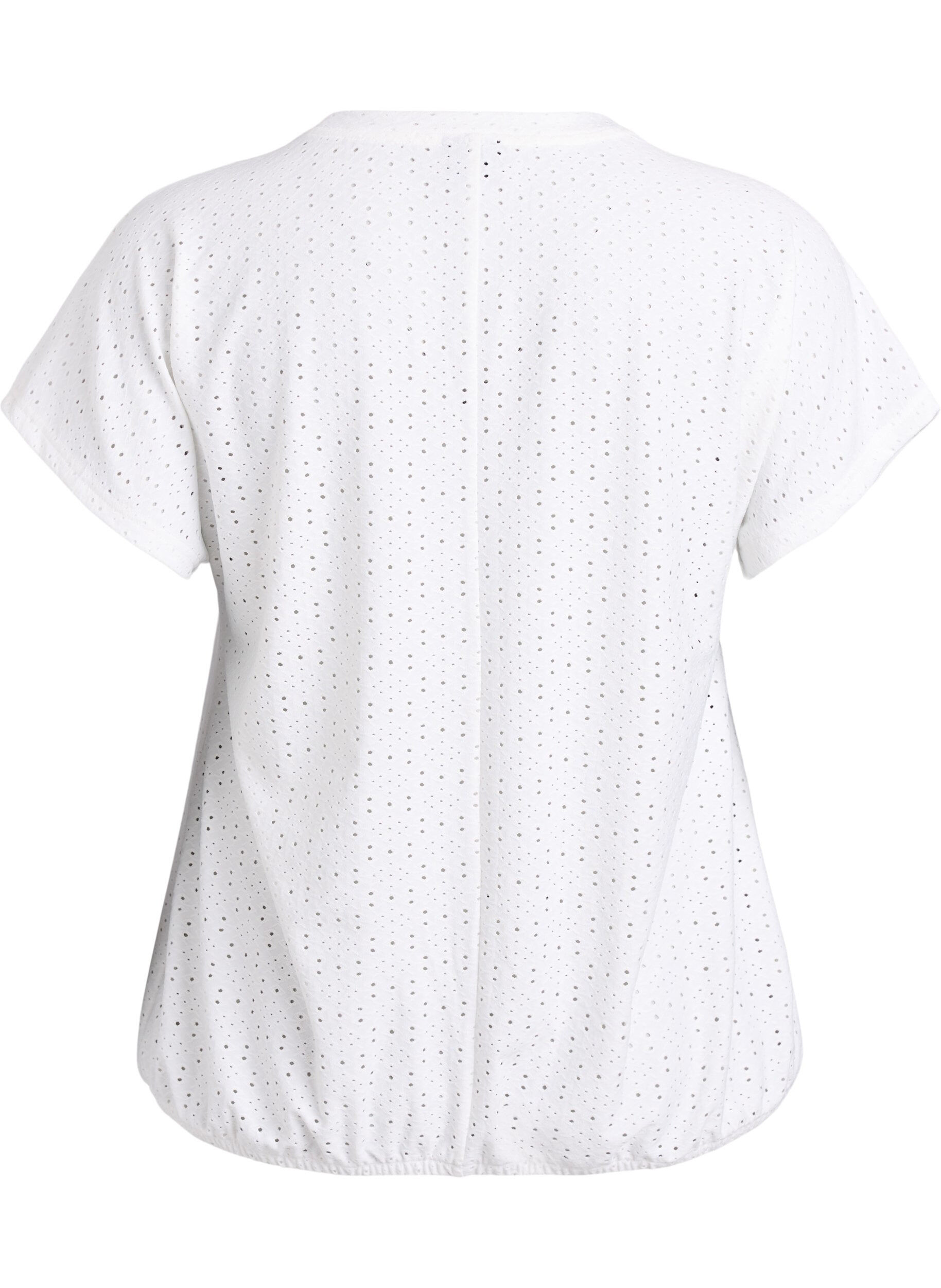 ZizzifashionBlouse with eyelet embroidery and balloon-effect, White, Packshot image number 1