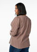 3/4 sleeve blouse in cotton with stripes, Brown, Model image number 2