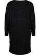 Knitted dress with slit, Dark Grey Melange, Packshot image number 1