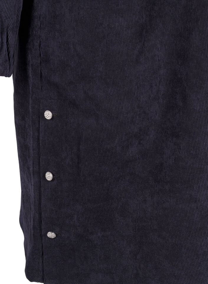 Short velvet dress with pockets, Black, Packshot image number 3