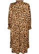 Dress with leopard print and ruffle details, Brown, Packshot image number 1