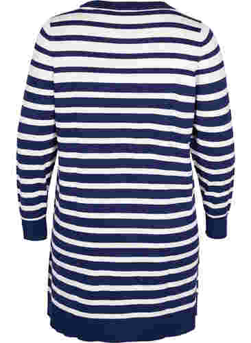 Knitted dress with long sleeves, Peacoat W. Stripes, Packshot image number 1