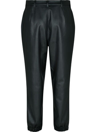 Trousers in faux leather, Black, Packshot image number 1