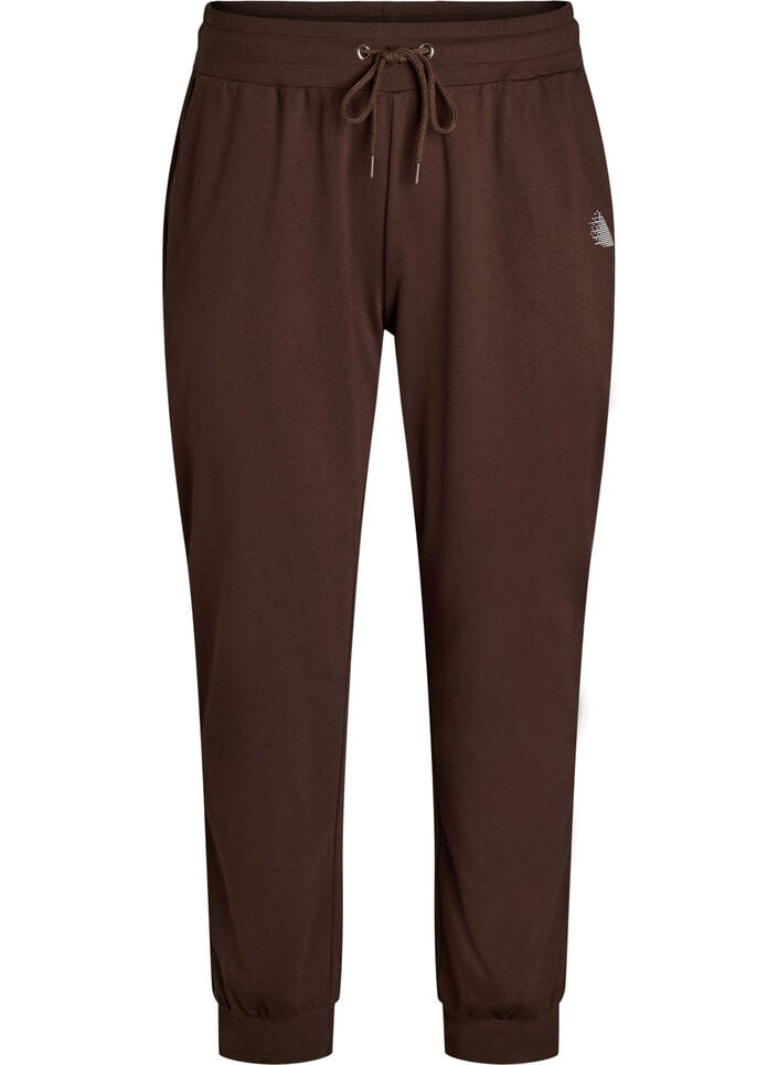 Loose tracksuit trousers with pockets, Brown, Packshot image number 0