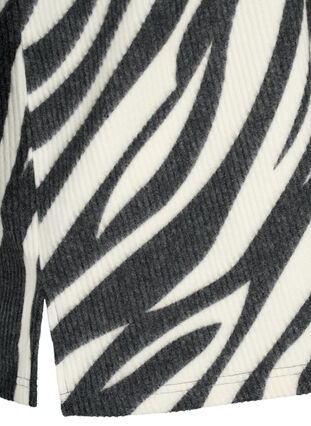 3/4 sleeve Blouse with zebra print, White Zebra, Packshot image number 3